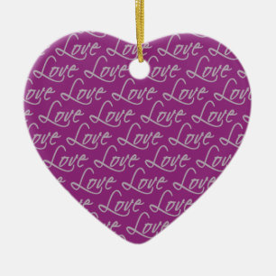 Liefde tekst ornament, aanpassen keramisch ornament