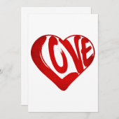 LIEFDE TEKST RODE TYPOGRAFIE VALENTIJNSDAG KAART (Voorkant / Achterkant)