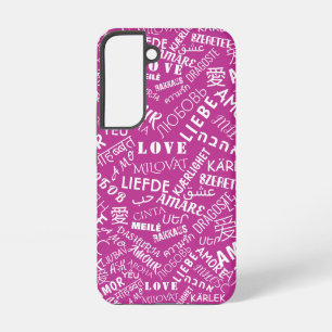 Liefde tekst Samsung Galaxy hoesje kies kleuren