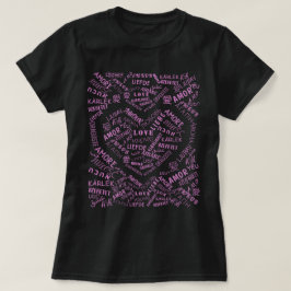 Liefde Tekst T-shirt Multi Language International