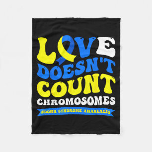 Liefde telt chromosomen niet wereld downsyndroom fleece deken
