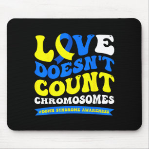 Liefde telt chromosomen niet wereld downsyndroom muismat