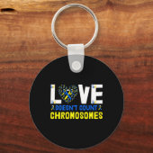 Liefde telt geen chromosomen neer syndroom sleutelhanger (Voorkant)