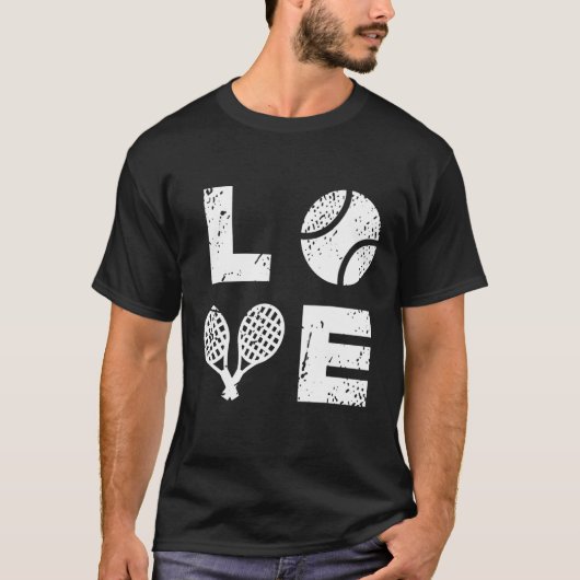 Liefde Tennis Cool Tennis Gear Voor Tennis Speler  T-shirt (Voorkant)