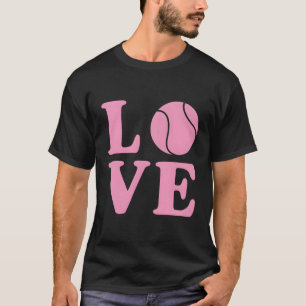 Liefde Tennis Grappig Retro Style Tennis Speler Gi T-shirt