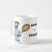 Liefde = Tennis Koffiemok (Voorkant links)