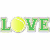 Liefde Tennis Leuke Sport Sticker (Voorkant)