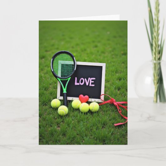 Liefde Tennis Scene Kaart (Voorkant)