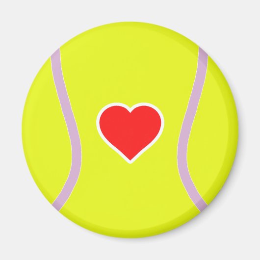 Liefde tennis - Sport ball met hart Magnet (Voorkant)
