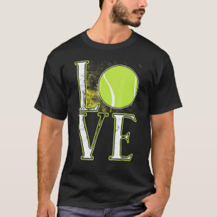 Liefde Tennis Sport Toernooi Tennis Bal Racket T-shirt