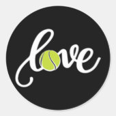 Liefde Tennis Sticker Tennisbal (Voorkant)