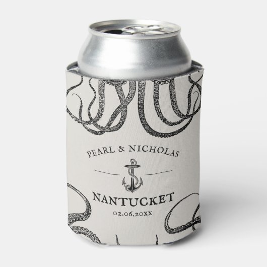 Liefde Tentacles | Octopus Thed Beach Tan Blikjeskoeler (Blikje Voorkant)