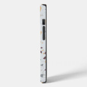 Liefde Terrazzo Marmeren iPhone Case met Gouden Ha (Achterkant / Links)