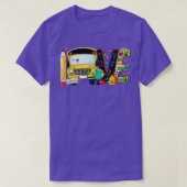 Liefde terug naar schoolbus chauffeur eerste dag s t-shirt (Design voorkant)
