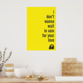Liefde, tevergeefs wachten poster (Keuken)