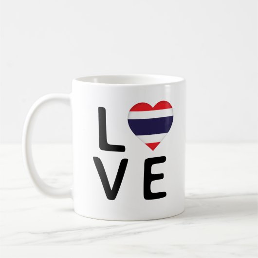 Liefde - Thailand vlag Koffiemok (Links)