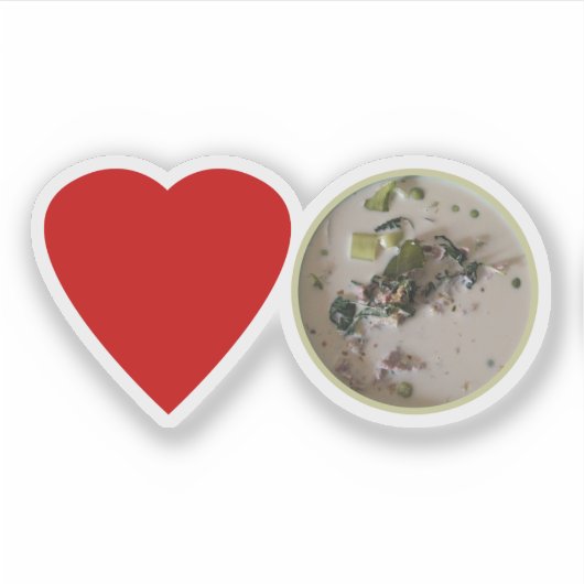 Liefde Thaise Groene Curry ... Thailand Straatvoed Sticker (Voorkant)