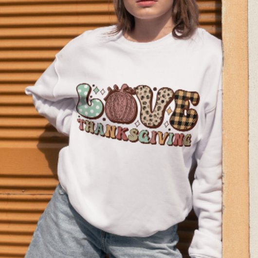 Liefde Thanksgiving Retro, Herfst Familie Thanksgi Trui
