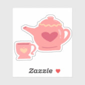 Liefde Theepot & Cup Sticker (Vel)