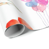 Liefde thema Valentijn waterverf Cadeaupapier (Rol Hoek)