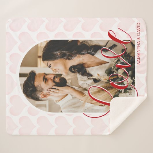 Liefde thema Valentijnsdag Foto Sherpa Blanket Sherpa Deken (Voorkant (horizontaal))