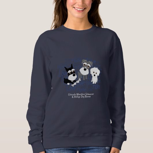 Liefde, thuis - Schnauzer Dark Sweatshirt (Vrouwen (Voorkant)