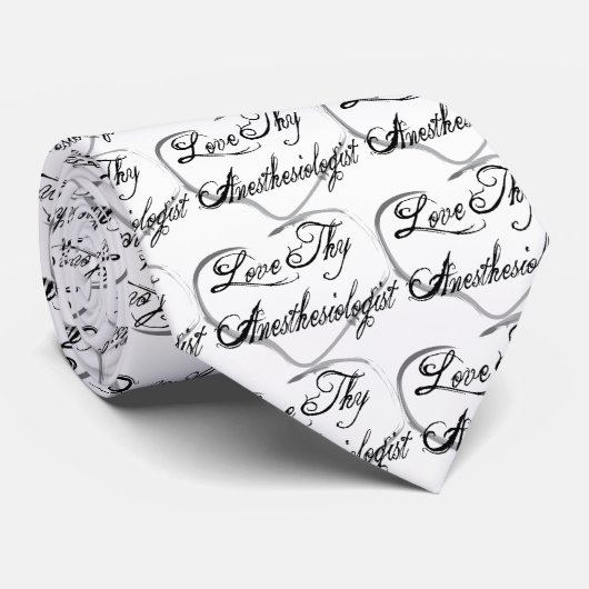 Liefde Thy Anesthesioloog Stropdas (Opgerold)