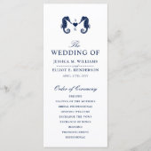 Liefde Tide Seahorse Thmed Monogram Programmakaart (Voorkant)