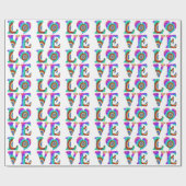 Liefde Tie Dye Inpakpapier (Vlak)