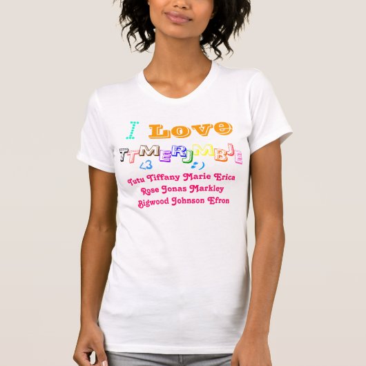 Liefde Tiff, maar Caroline de snelste T-shirt (Voorkant)