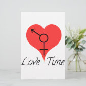 liefde tijd briefpapier (Staand voorkant)