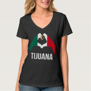 Liefde Tijuana Mexico Vakantie Mexico Vlag T-shirt