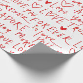 Liefde tikken cadeaupapier (Hoek)