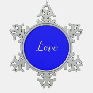 Liefde Tin Sneeuwvlok Ornament