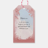 Liefde token boek cover bruiloft cadeaulabel (Achterkant)