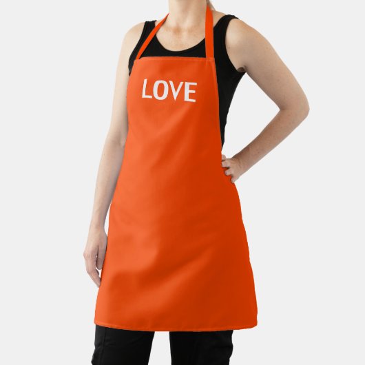 Liefde, tomatenrood lava wit schort (Insitu)