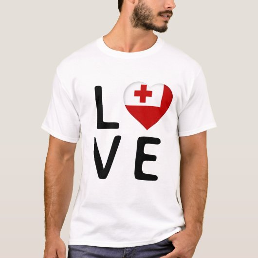 Liefde - Tonga Flag T-shirt (Voorkant)
