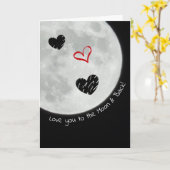 Liefde tot aan de Maan en terug Gelukkig Valentijn Kaart (Gele Bloem)