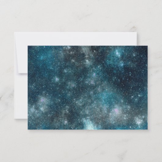 Liefde tot aan de Maan Hemelse Trouw RSVP Kaart (Achterkant)