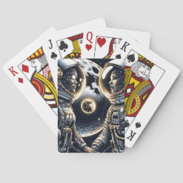 Liefde tot de maan en terug | Astronauten Pokerkaarten