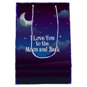 Liefde tot de Maan en terug, Blauw Indigo Medium Cadeauzakje (Achterkant)