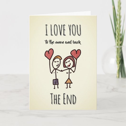 Liefde tot de maan en terug kaart (Voorkant)