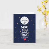 Liefde tot de maan en terug kaart (Gele Bloem)