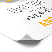 Liefde tot de maan en terug. Mooie sterren. Kinder Poster (Hoek)