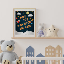 Liefde tot de maan en terug poster