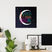 Liefde tot de Maan en terug Poster (Thuiskantoor)
