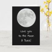 Liefde tot de Maan en Terug Romantisch Kaart (Gele Bloem)