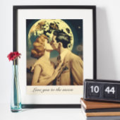 Liefde tot de maan, reisposter aanpasbaar poster