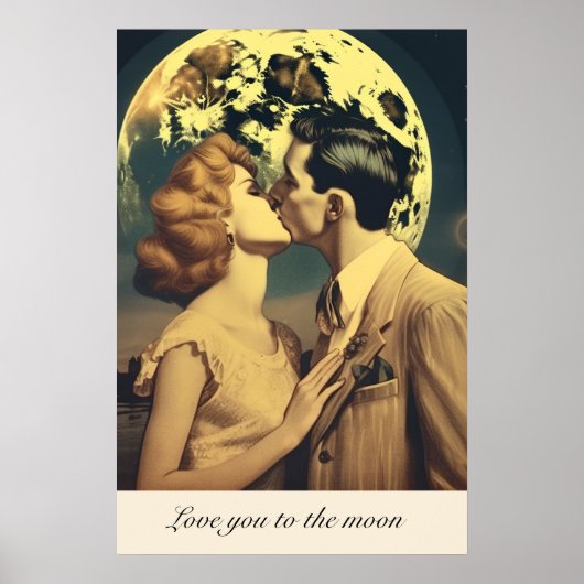 Liefde tot de maan, reisposter aanpasbaar poster (Voorkant)