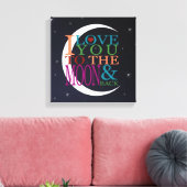 Liefde tot de Maan & Terug Canvas Afdruk (Insitu (Woonkamer))